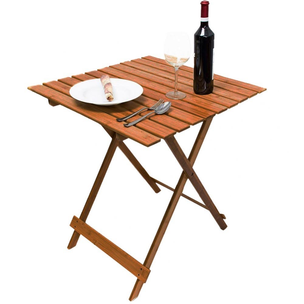 Tavolo salvaspazio, pieghevole, in legno di faggio
