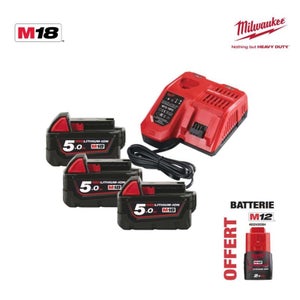 Batterie outillage Milwaukee lithium ion 18V 9Ah au meilleur prix