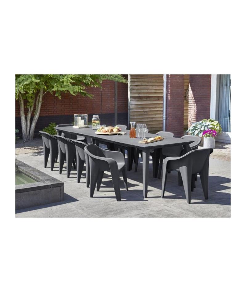 Allibert Jardin Table Lima 240 612 Personnes Avec Allonge Design Contemporain Graphite