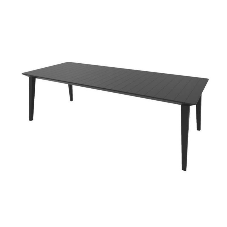 ALLIBERT JARDIN Table Lima 240cm 610 personnes avec allonge Graphite Leroy Merlin