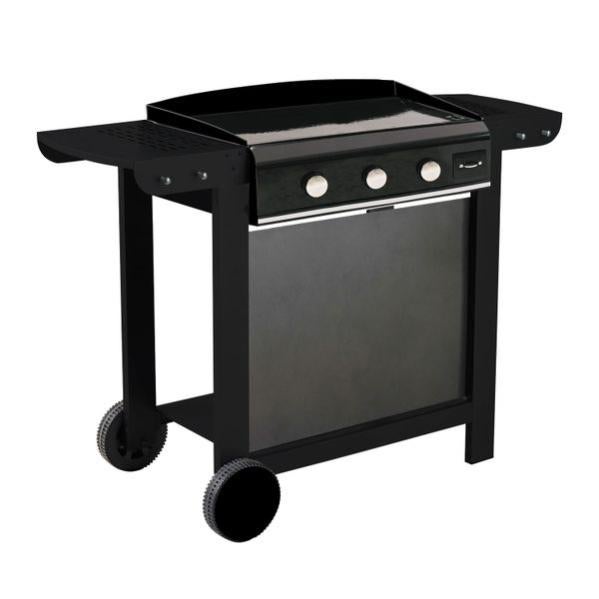 Plancha Gaz Cook'in Garden TEMPO - 3 Brûleurs, Acier Émaillé, Bac Graisse Amovible - Pour 10 Personnes