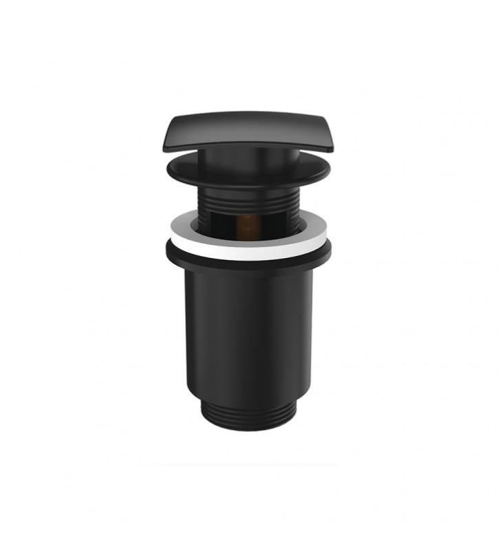 Hulthor Kit di scarico e troppopieno per vasca da bagno, nero opaco, facile da installare, con combinazione click clack di ricambio