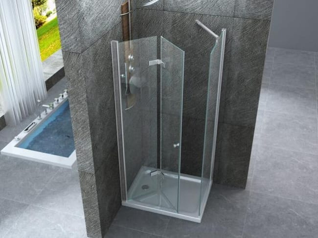 box doccia h195 lato fisso piu anta a libro apertura totale cancer 100x100 leroy merlin