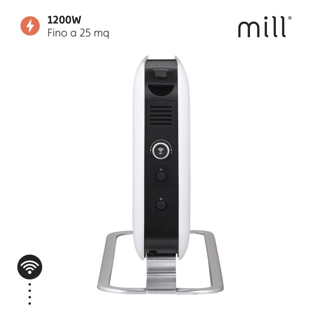 Mill Co1200wifi3 Termoconvettore Elettrico Portatile Da 1200w Con App Wifi  e Bluetooth Bianco
