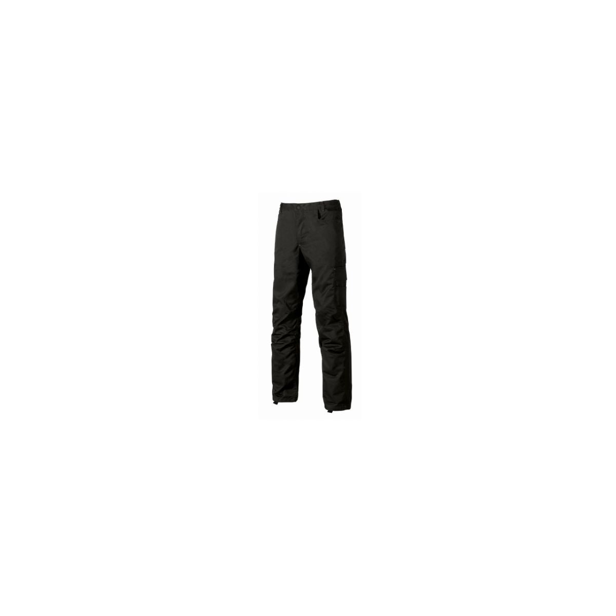 Pantaloni da lavoro da uomo U-Power Alfa, pantaloni cargo elastici in vita,  con tasche per ginocchiere, tasche multiple, tessuto confortevole, usura  esterna resistente e durevole (BLACK CARBON_64) : : Moda