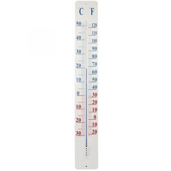 Termometro da esterno a 90° su piastra metallica