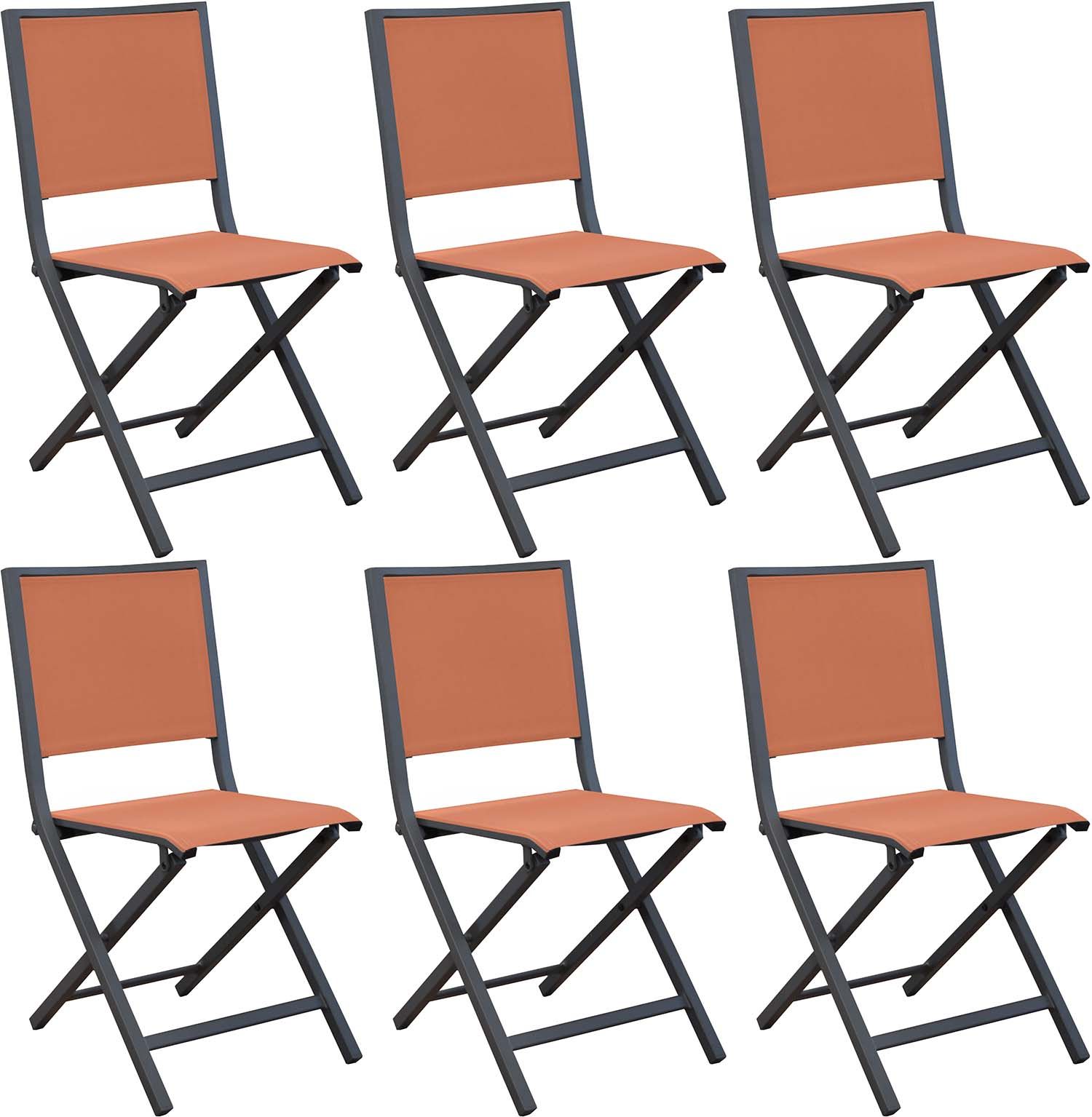 Chaises Pliantes En Aluminium Ida (lot De 6) Proloisirs  Leroy Merlin