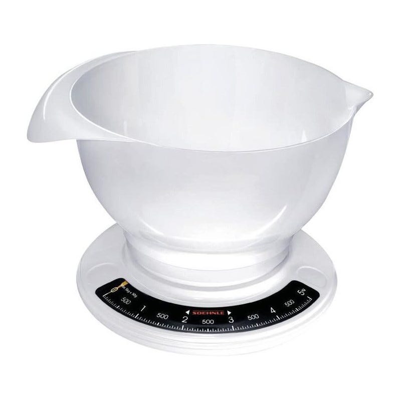 Balance de cuisine mécanique 5kg blanc