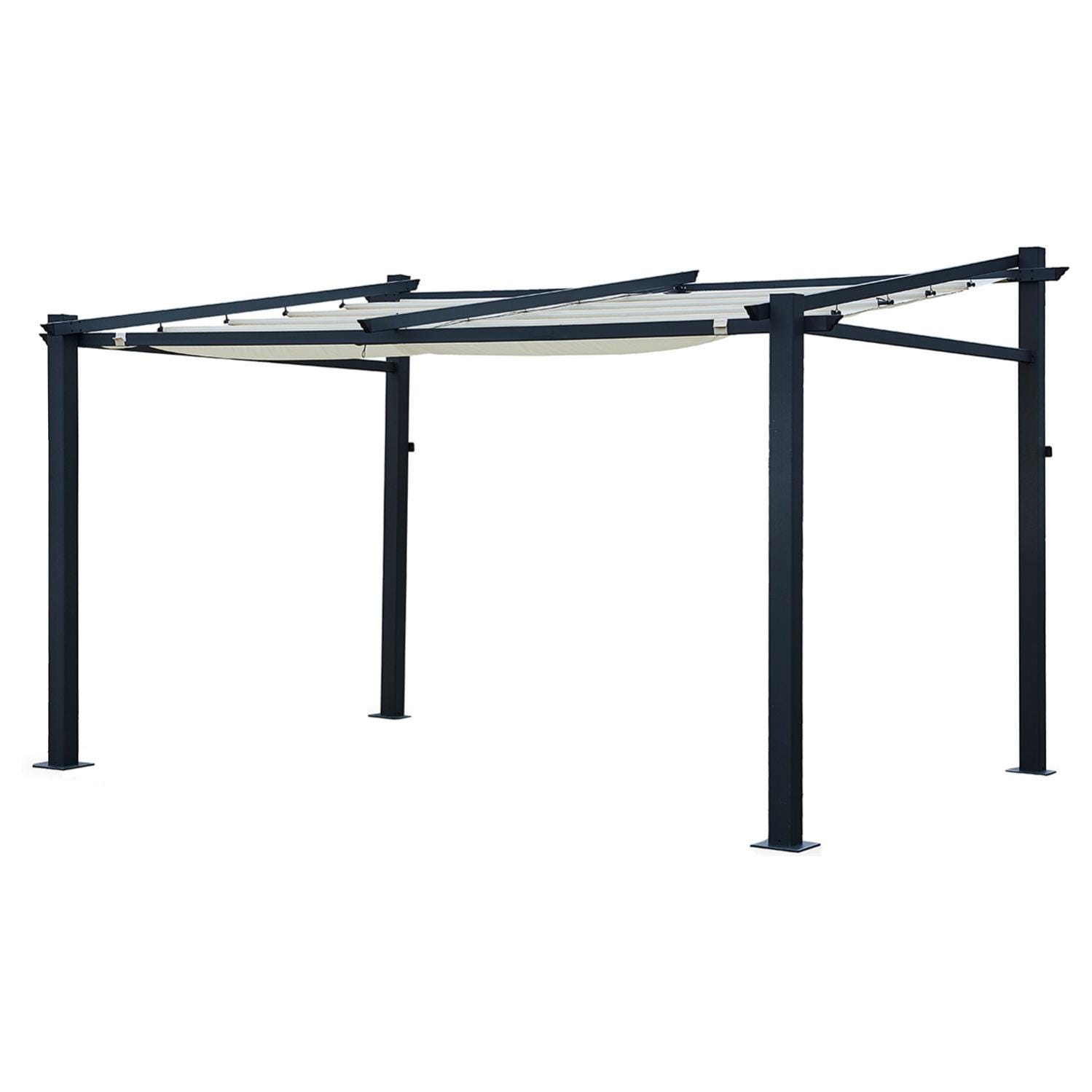 Pergola metallica inclinata - 3 x 2,5 m - Beige Pergola metallica inclinata - 3 x 2,5 m - Beige