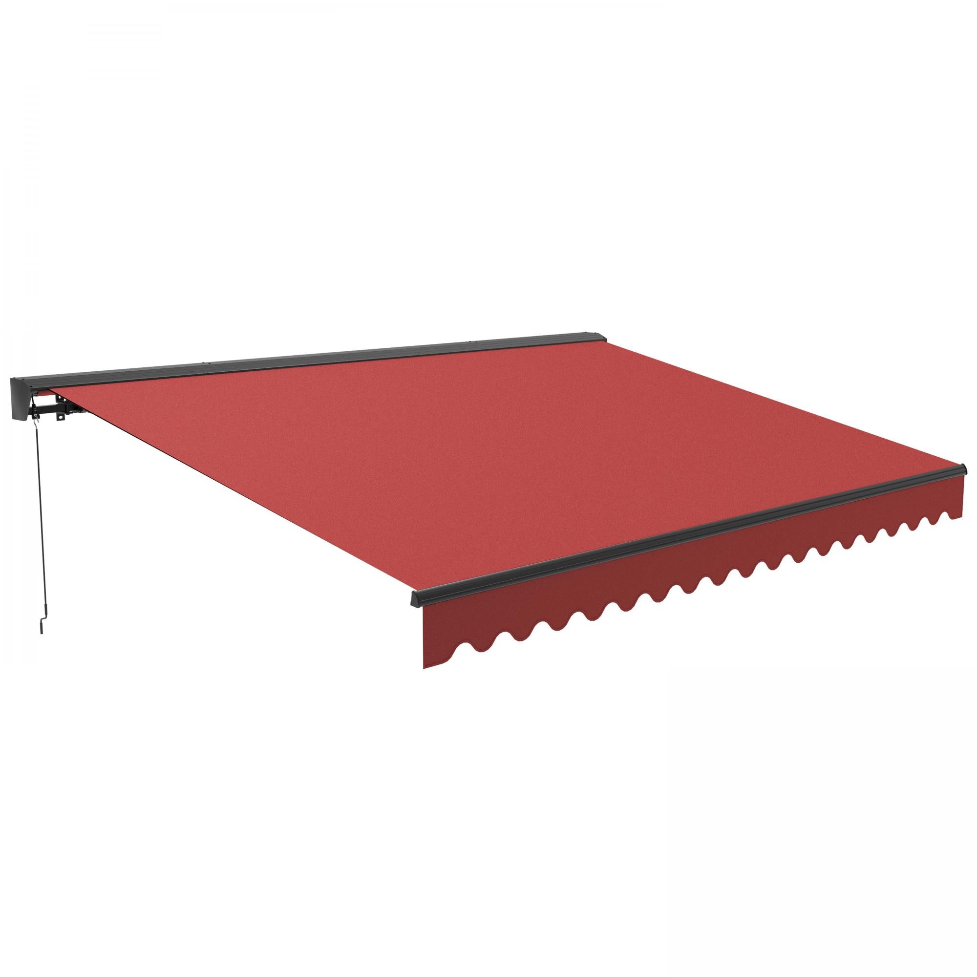 Store banne semiintégral 3x2,5m en aluminium rouge Leroy Merlin