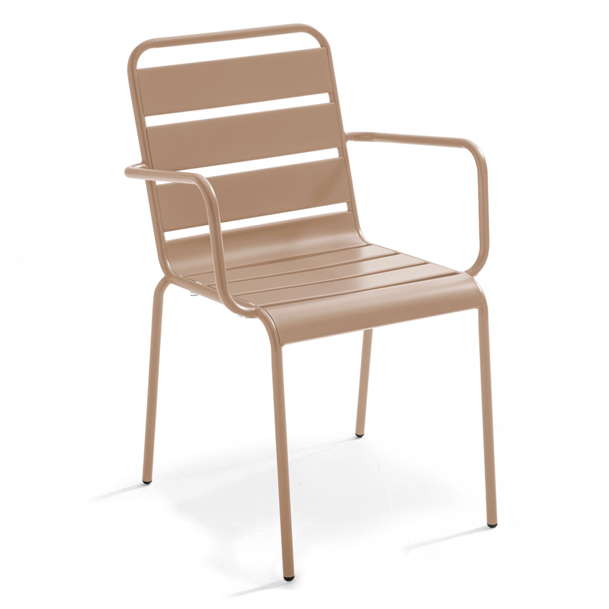 Palavas  Fauteuil de jardin en métal taupe  Leroy Merlin