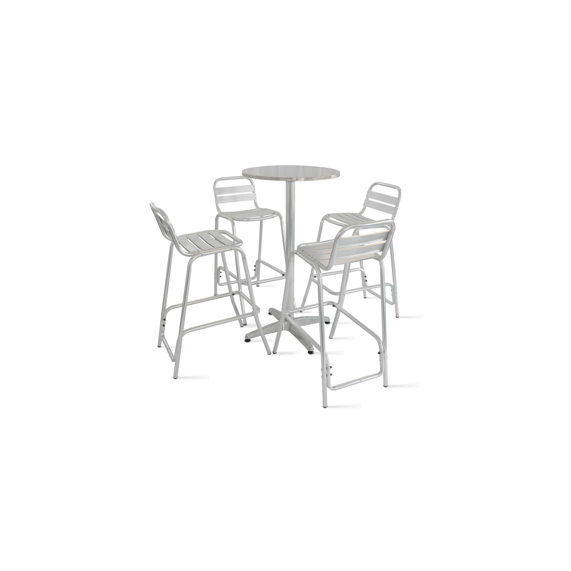 Salon De Jardin Aluminium Gris 4 Places Leroy Merlin