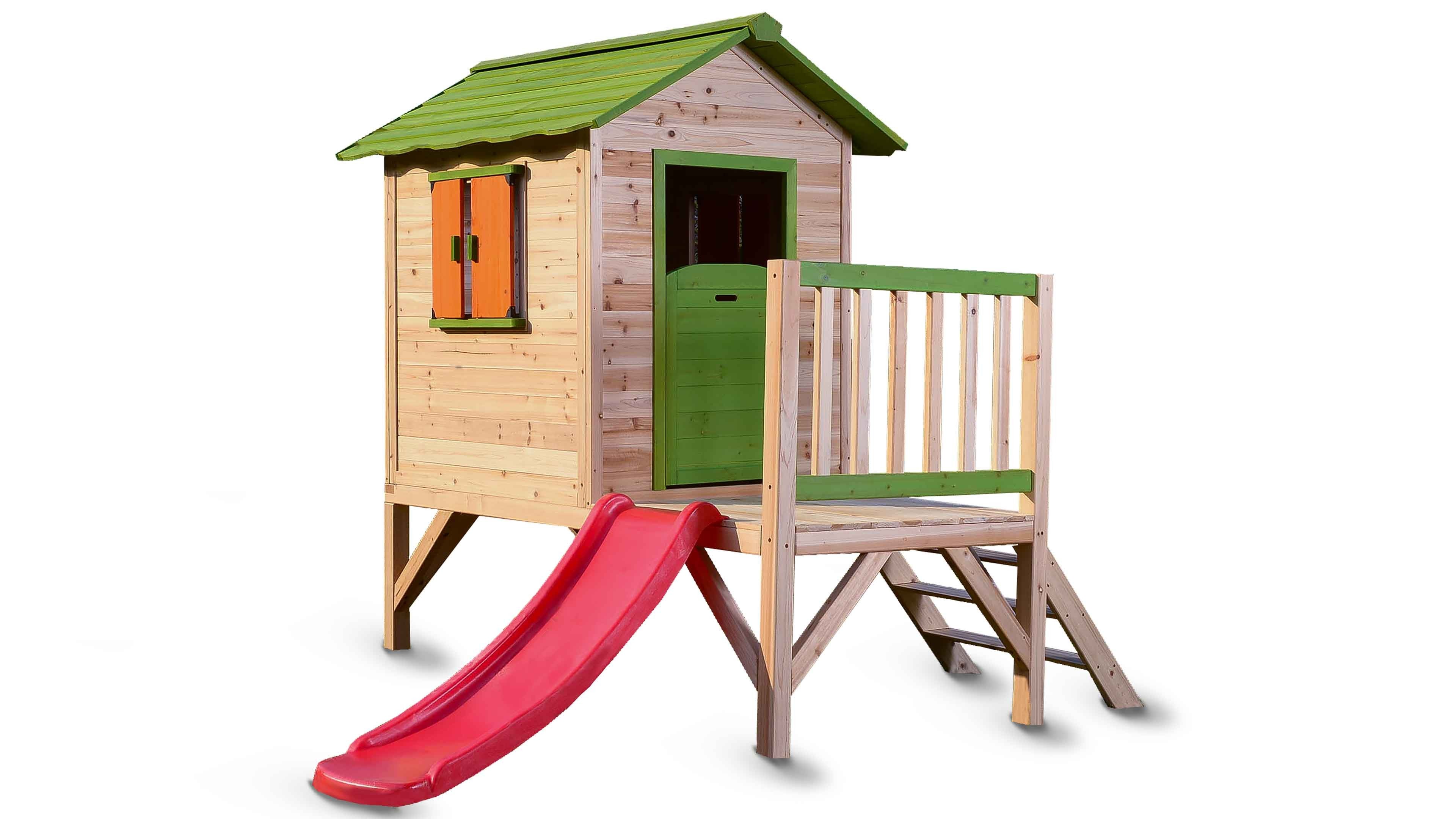 Maisonnette En Bois Avec Toboggan Leroy Merlin