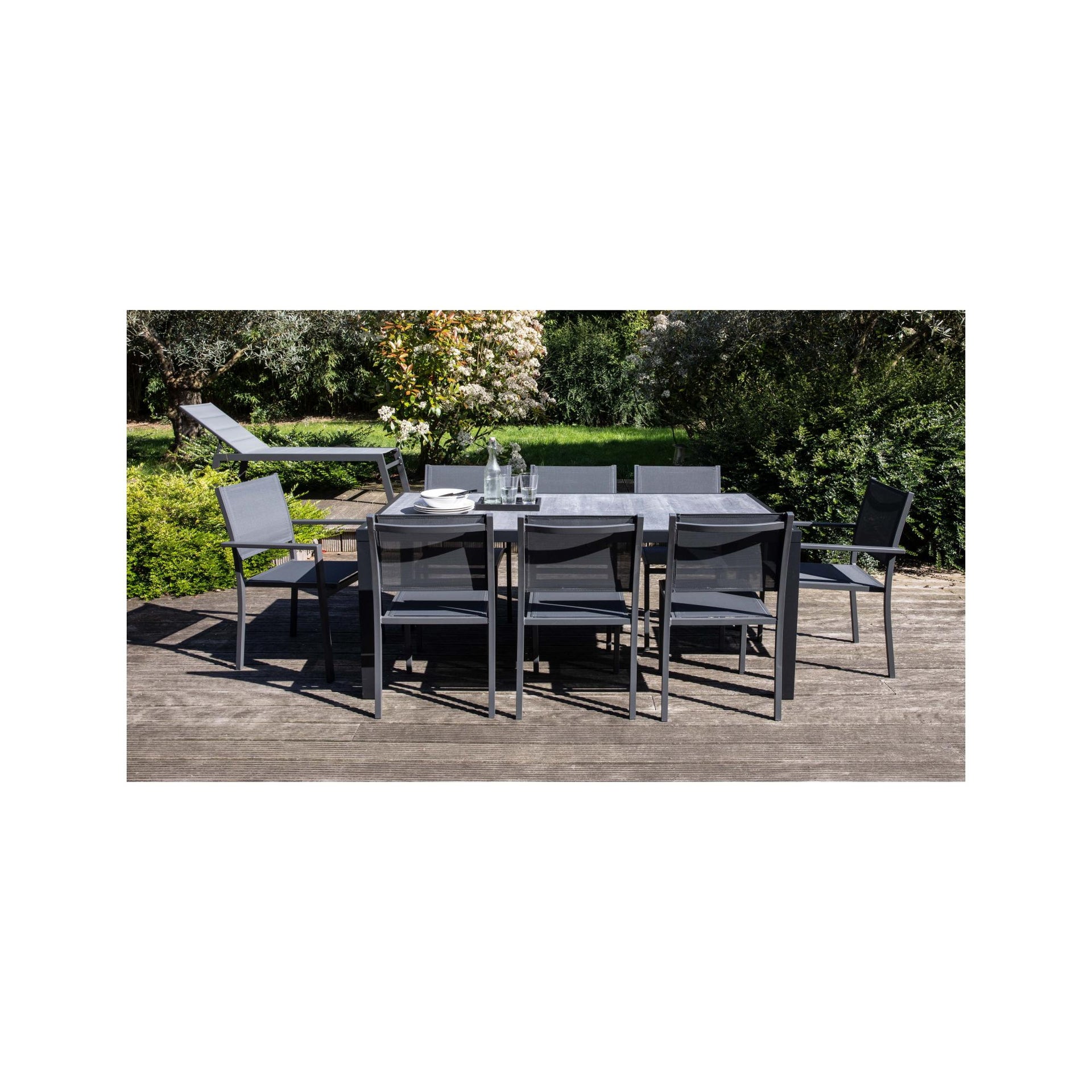 Table De Jardin Rectangulaire Gris 8 Places Leroy Merlin