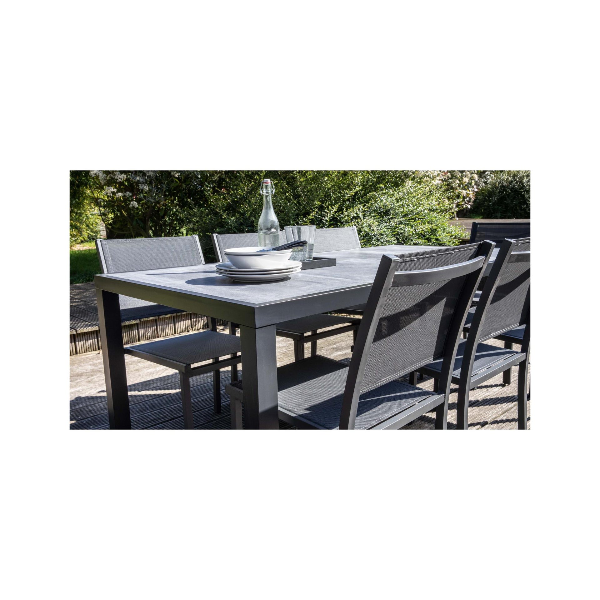 Table De Jardin Rectangulaire Gris 8 Places  Leroy Merlin