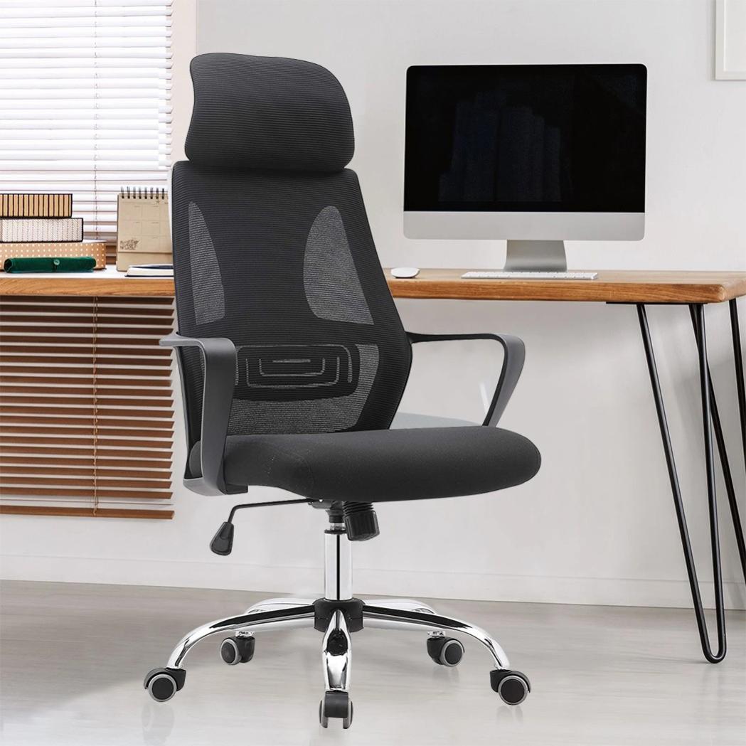 Sedia Da Ufficio CLP Genius - Poltrona Regolabile Con Rete Traspirante E Braccioli, Colore Blu