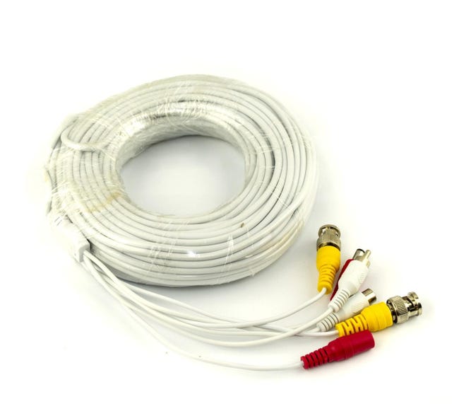 Kit 4 cavi da 20 metri, per telecamere videosorveglianza audio video Kit 4 cavi da 20 metri, per telecamere videosorveglianza audio video