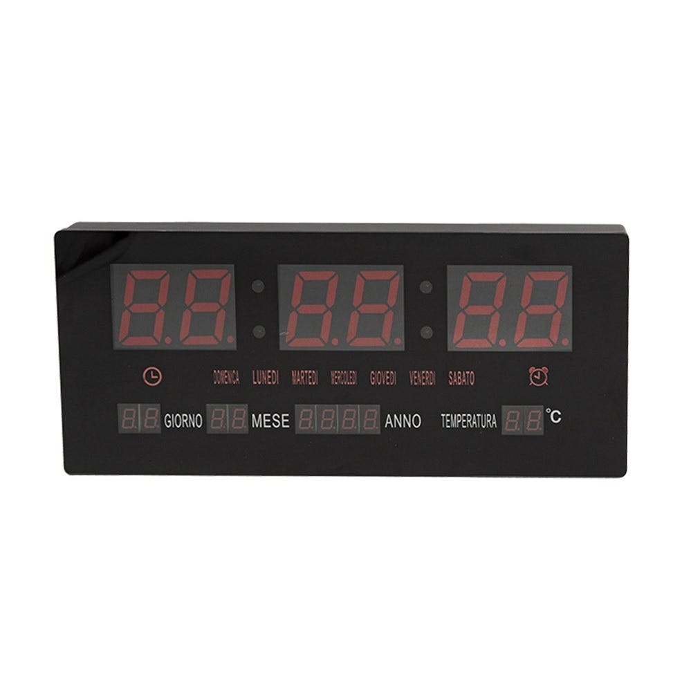 Orologio digitale da parete muro led 136151 calendario temperatura