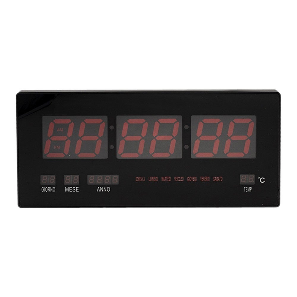 Horloge Murale Num Rique Led Calendrier Temp Rature X X Cm Leroy Merlin