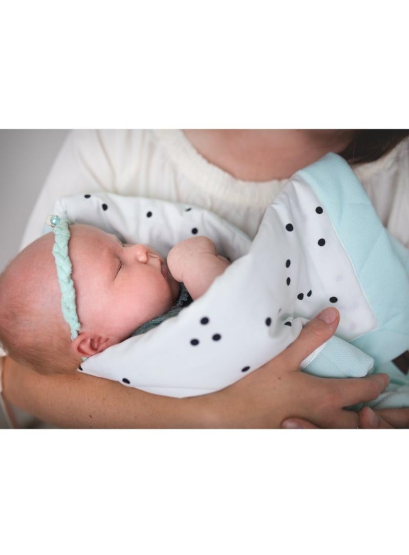 Triangles Couverture Reversible Bebe Enfant Taille 50x70 Cm Couverture Double Face Coton Fabriquee A La Main Bleu Leroy Merlin