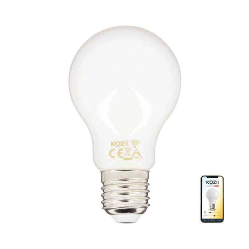 Ampoule Connectée KOZii SMD E27 1521 lumens G95, éclairage blancs