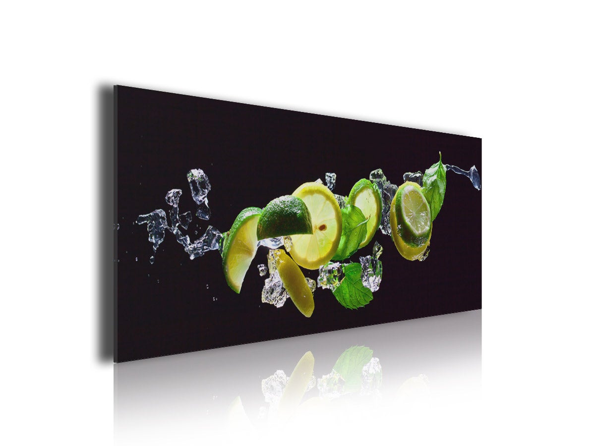 toile imprimé sur cadre differents mesures marque Visario ® lime citron FR1 1514 