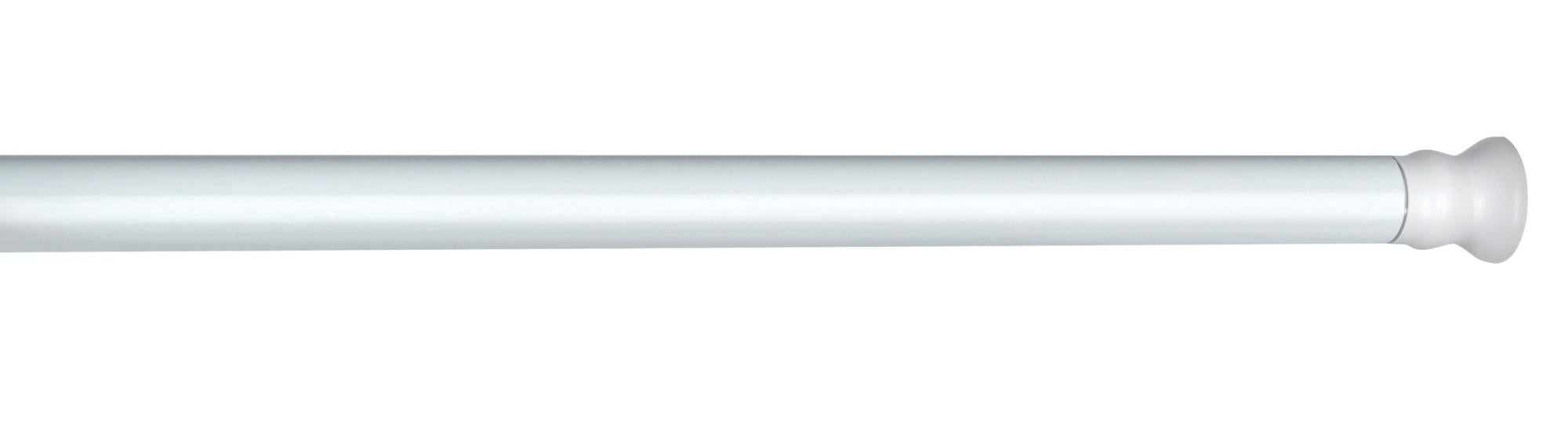 WENKO Barre De Douche Télescopique Extra Épaisse Blanche 110-185 Cm – Ø 28 Mm, Ultra Solide En Aluminium Inoxydable, Sans Perçage !