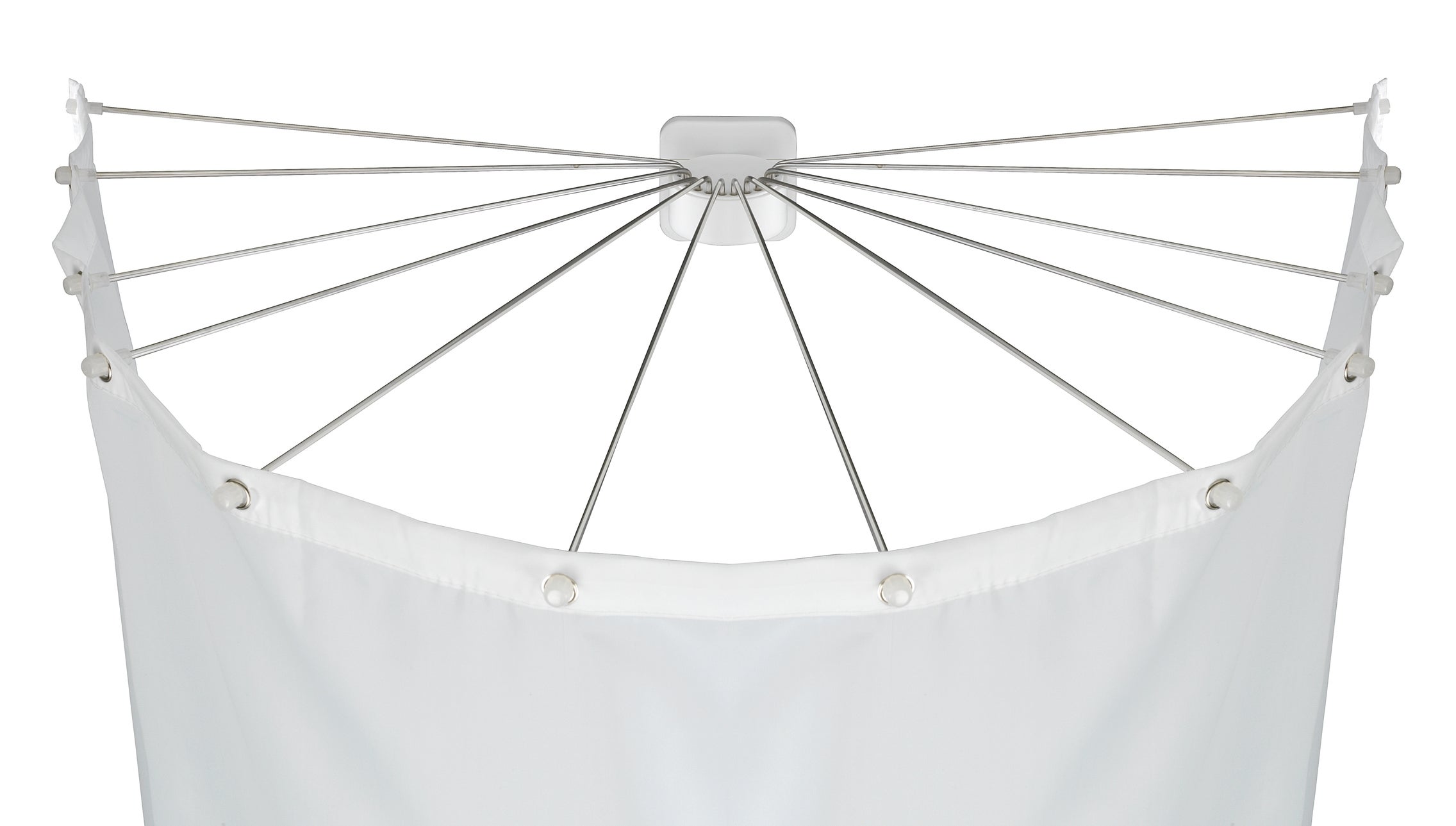 Barre de rideau de douche d'angle Umbrella chromé 80 cm SEALSKIN