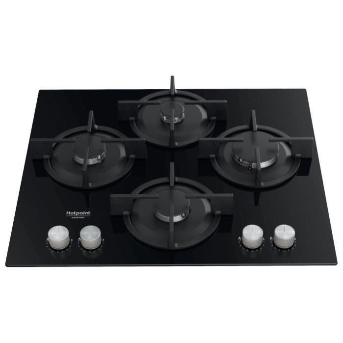 HOTPOINT- HAGS61SBK - Piano cottura a gas - 4 fuochi - 7300W - L55,8 x  l48,3cm -Nero | Leroy Merlin
