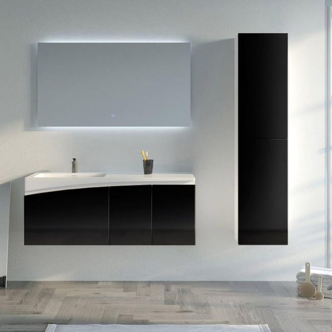 Meuble De Salle De Bain Cagliari 1200 Noir Leroy Merlin Meuble De Salle De Bain Cagliari 1200 Noir Leroy Merlin