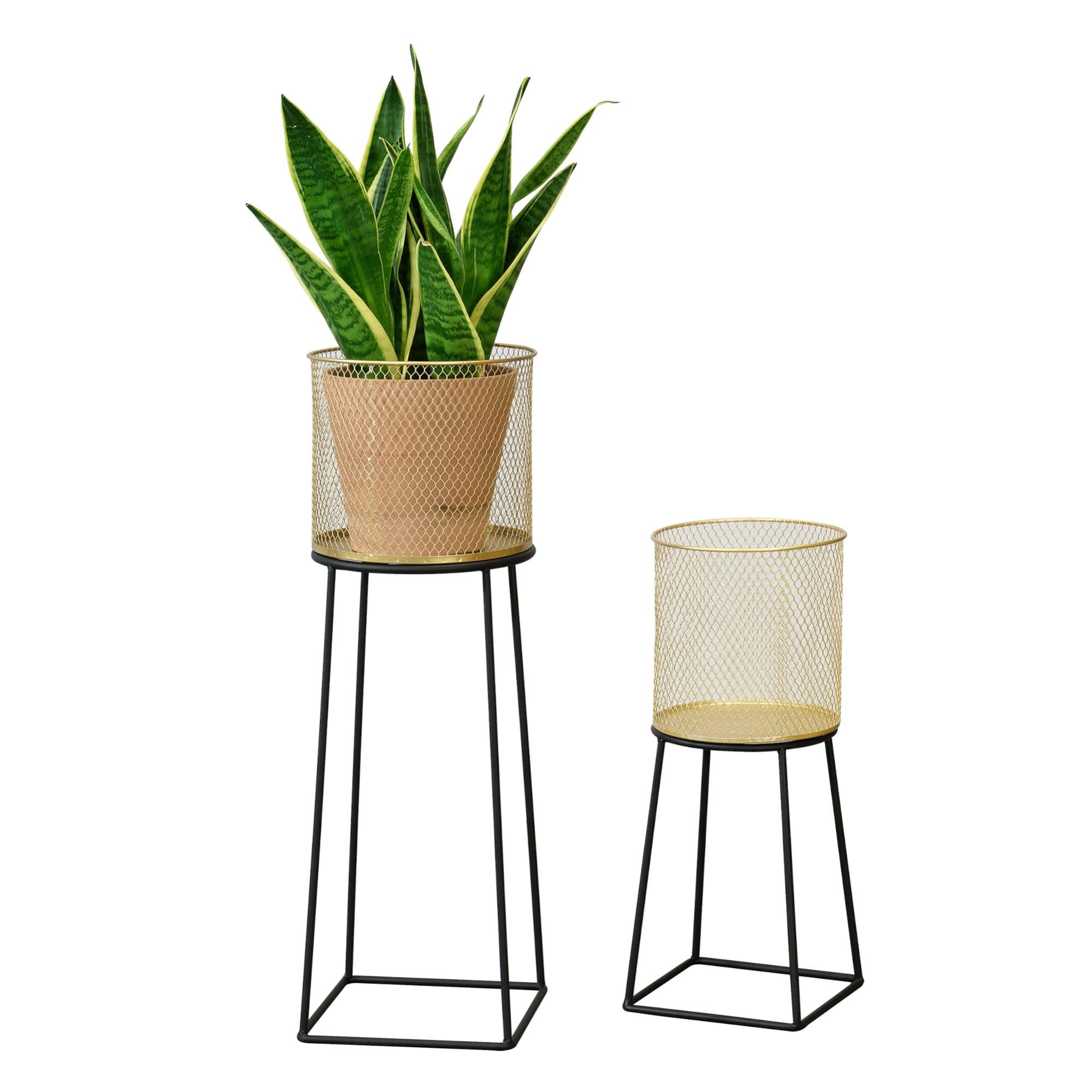 Set De 2 Supports De Plante Cache-pot Pot De Fleur Bac À Fleurs Vase ...