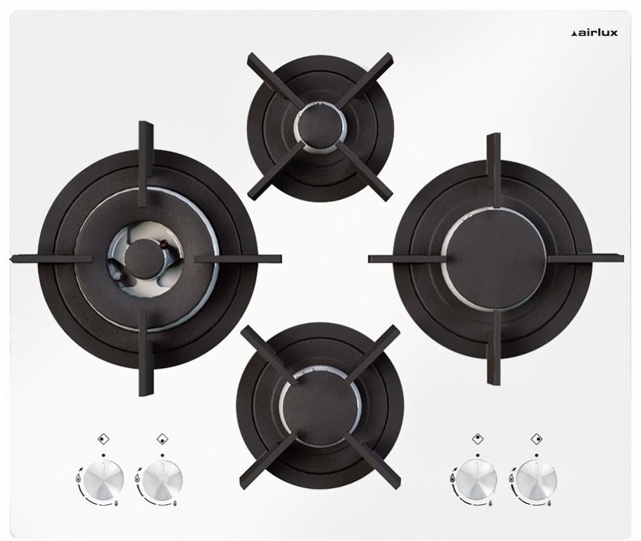 Plaque gaz AIRLUX 9150W 60cm, AV685HWH Leroy Merlin