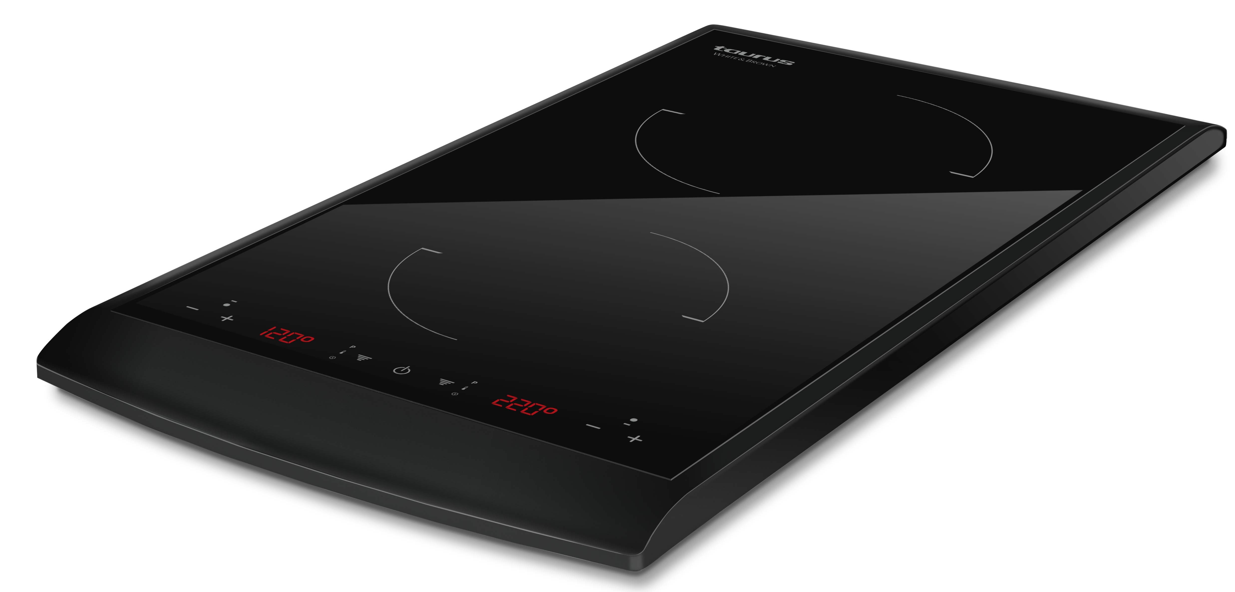 Table de cuisson à induction TAURUS DARKFIRE, 3500 W Posable 2 Feux 7  Niveaux puissance - Noir à Prix Carrefour