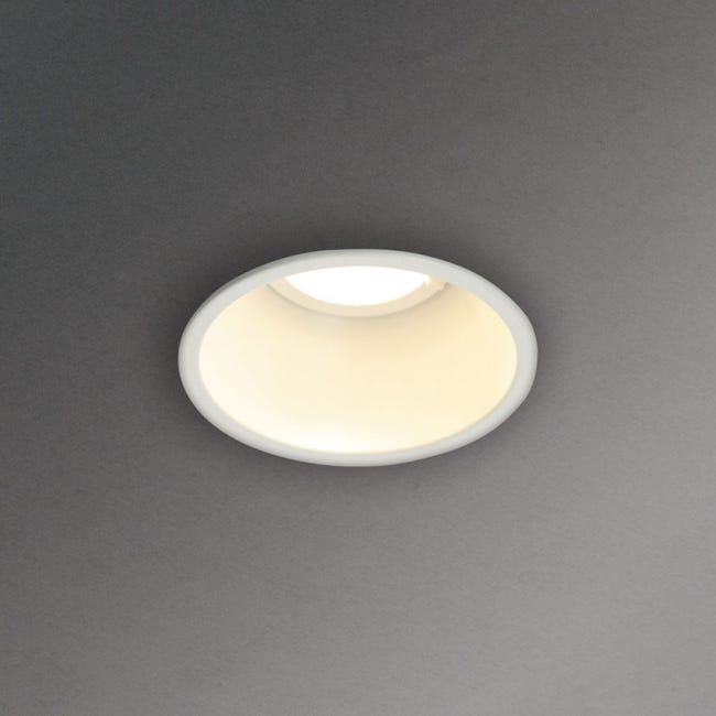 Spot LED Encastré orientable XanLite, lumière blanc chaud, culot GU10,  équivalence de 50W, indice de protection IP20, forme carr
