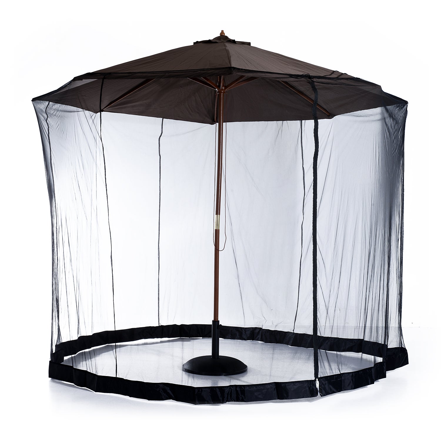 Moustiquaire ronde pour parasol en maille 220 avec lest, Pour l'extérieur