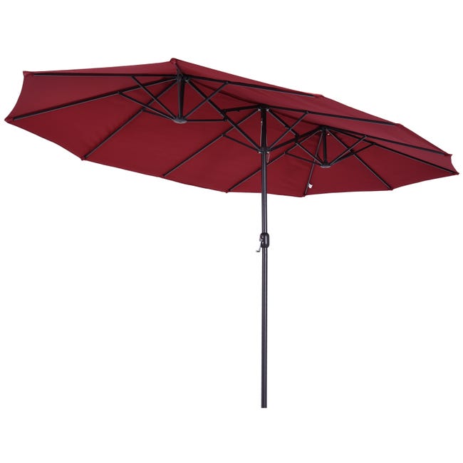 Grand parasol droit de jardin acier polyester Leroy Merlin