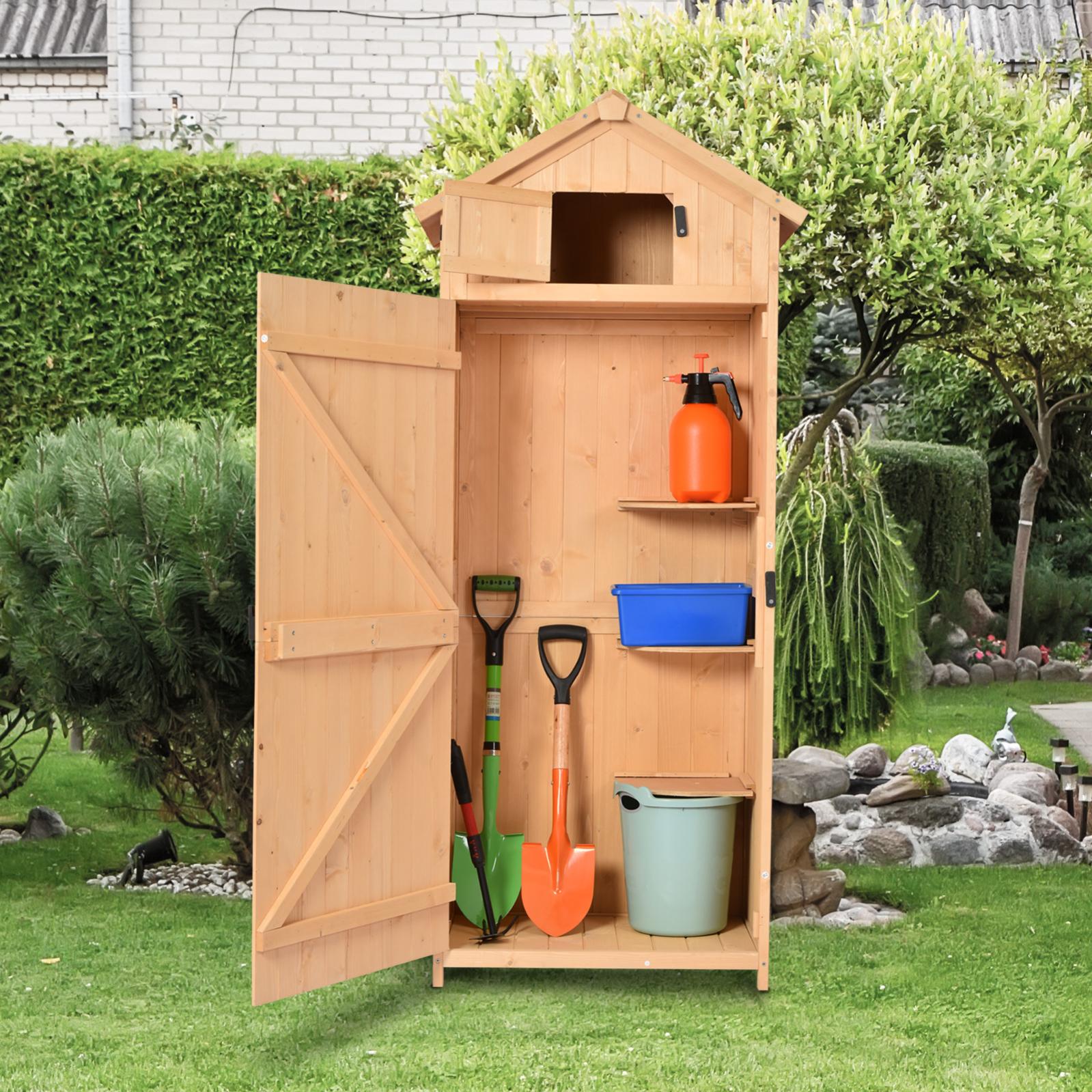 Armoire De Jardin 77l X 54l X 179h Cm Bois De Sapin Leroy Merlin