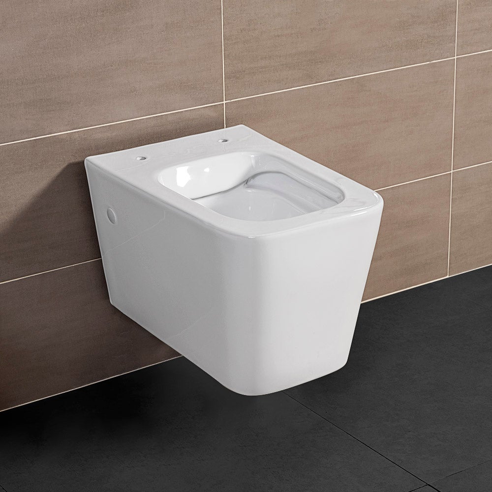 doporro WC Bidet Sospeso 49,5x37x32,5cm in Ceramica Superficie Antisporco D179 Bianco 
