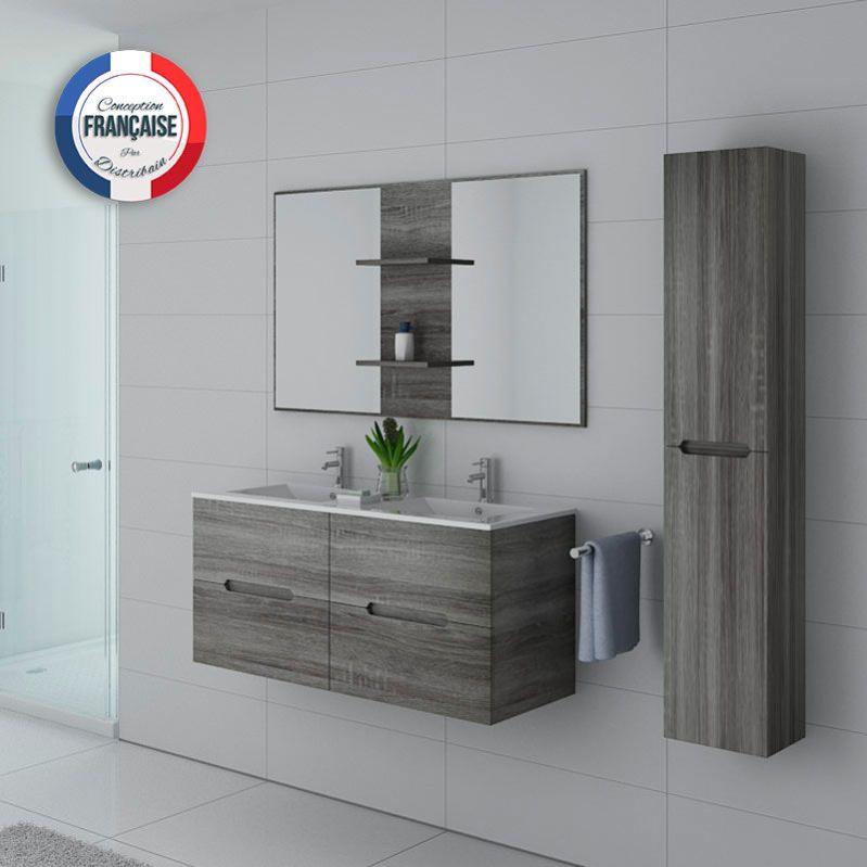 Meuble De Salle De Bain Milazzo Chene Gris Leroy Merlin