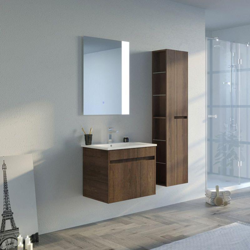 Meuble De Salle De Bain Bovalino 600 Chene Fonce Leroy Merlin