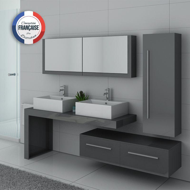 Meuble De Salle De Bain Dis9350 Gris Taupe Leroy Merlin