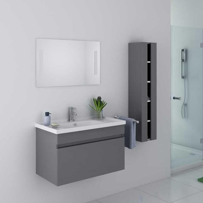 Meuble De Salle De Bain Nova Gris Taupe Leroy Merlin
