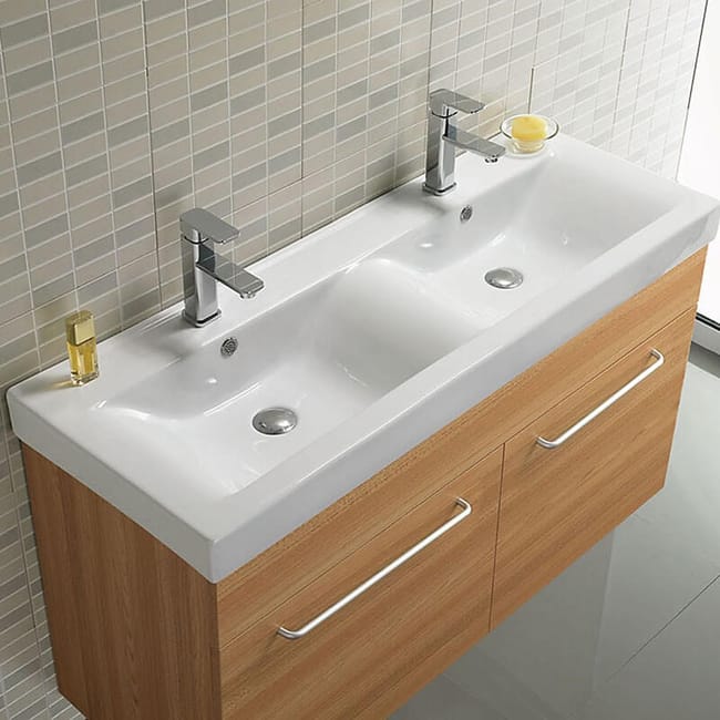 Lavabo à Poser Double Vasque Céramique Blanc 120x46 cm Essentiel Leroy Merlin Lavabo à Poser Double Vasque Céramique Blanc 120x46 cm Essentiel Leroy Merlin