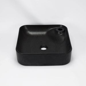 Vasque à Poser Carrée - Céramique Noir Mat - 42x42 cm - Trend