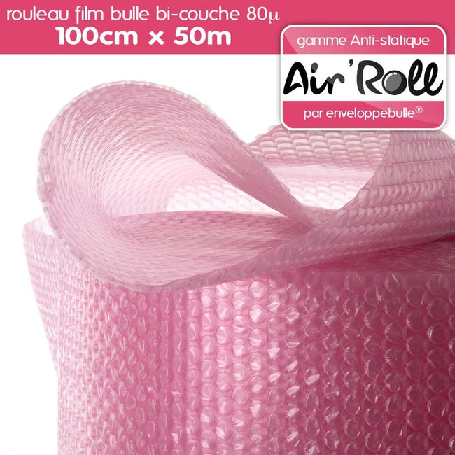 Jeco - 1 rouleau film papier bulle Aircap 1m x 100m tri-couche
