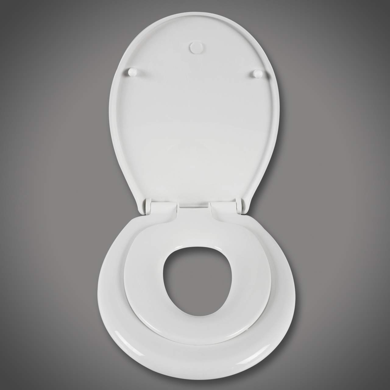 Abattant WC siège de toilette pour enfant familial siège de toilette à  fermeture douce blanc 19_0000680