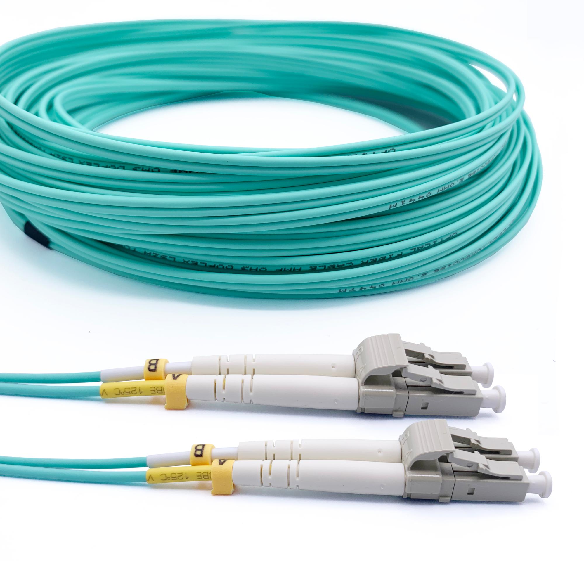 Elfcam® - Câble à fibre optique LC/UPC á LC/UPC. OM3 Multimode Duplex ...