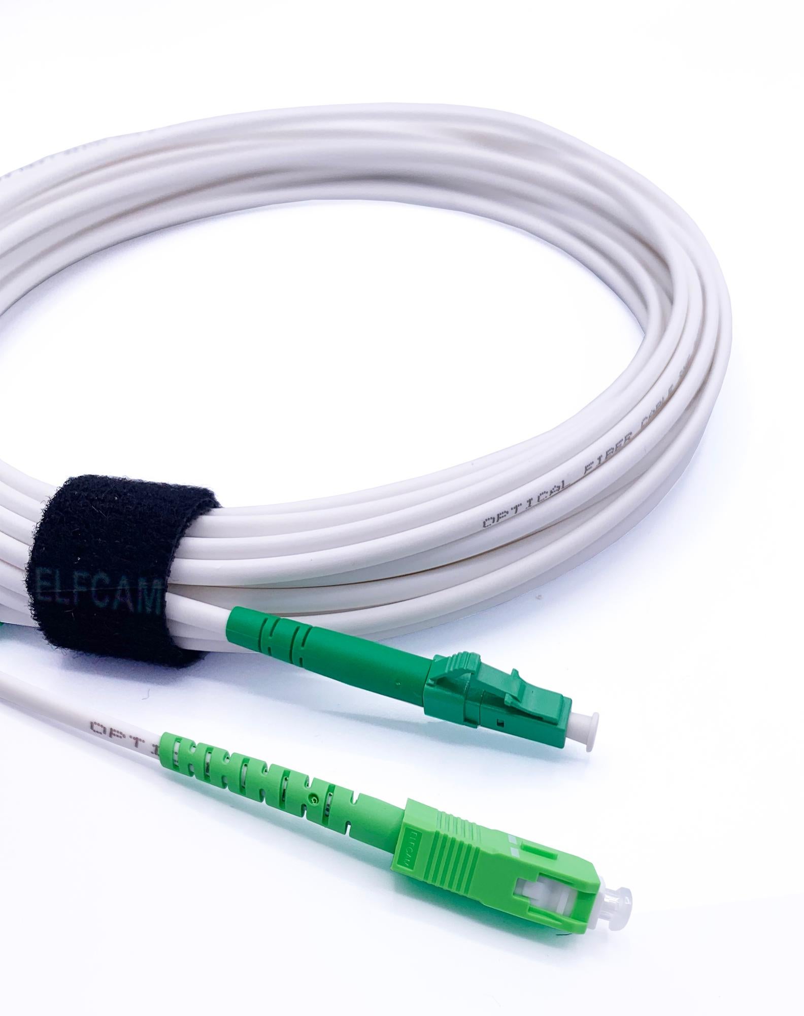 Elfcam® - Cable a Fibre Optique SC/APC a LC/APC Monomode Simplex 9 ...