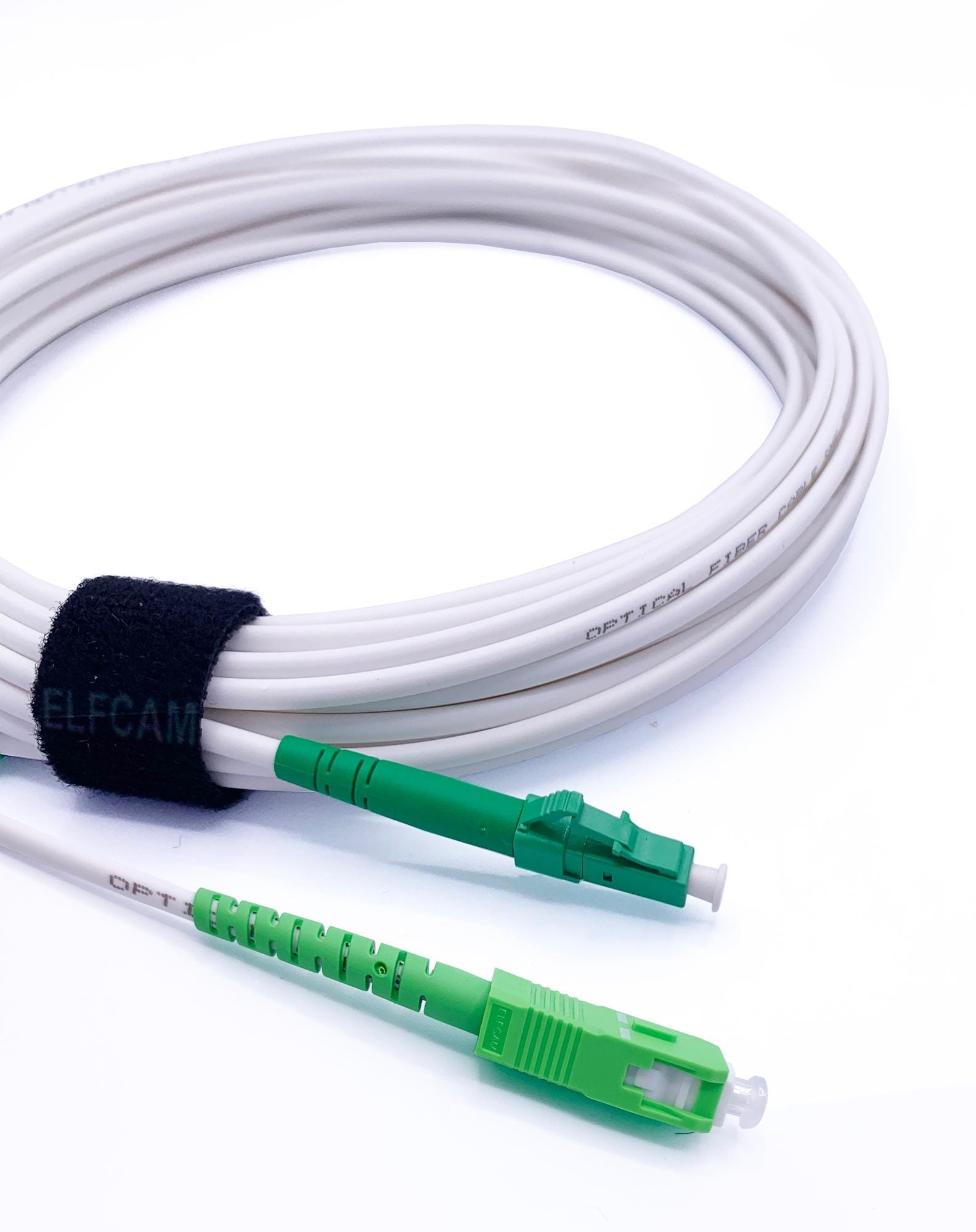 Elfcam® - Cable a Fibre Optique SC/APC a LC/APC Monomode Simplex 9 ...