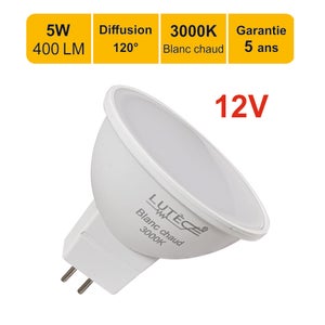 Pack Ampoules LED GU5.3 MR16 SMD Crystal 12V 5W (10 Un) - Ledkia